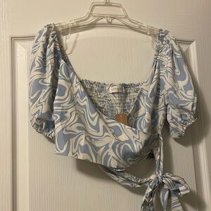 Cropped wrap top